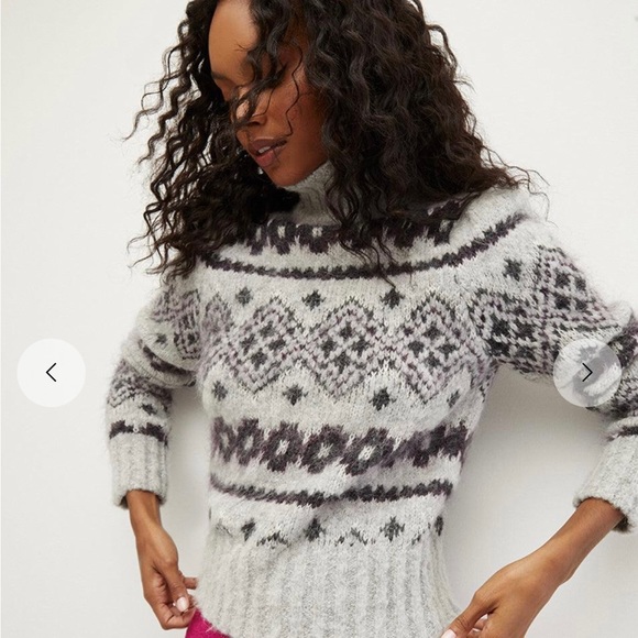 NWT - VERONICA BEARD - CHIANA FAIR ISLE SWEATER - Picture 6 of 8